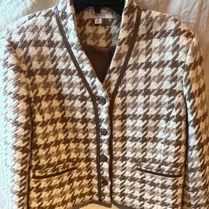 Women's Conrad C petite wool brown/tan/cream blazer sz 14 fall/winter